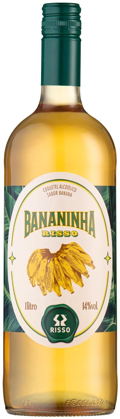 Garrafa de Bananinha, coquetel sabor banana da Risso