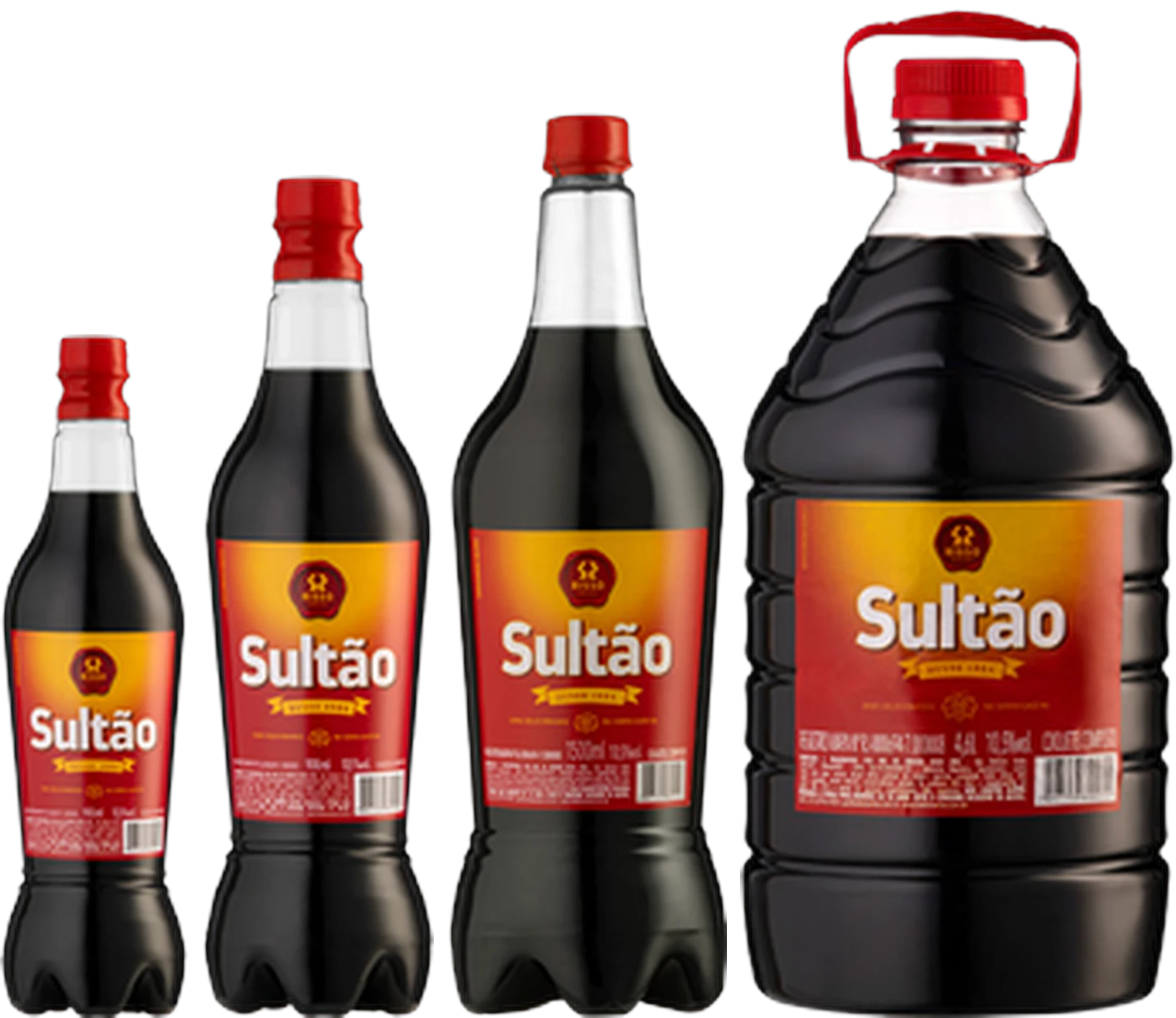 Garrafas de Sultão em 900 ml, 1,5 litro e 4,6 litros